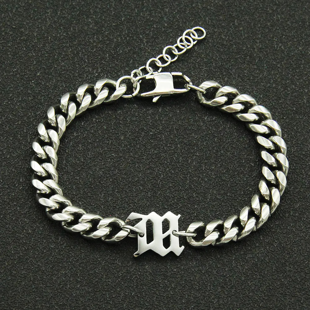 Titanium Steel Cuban Link Chain Bracelet