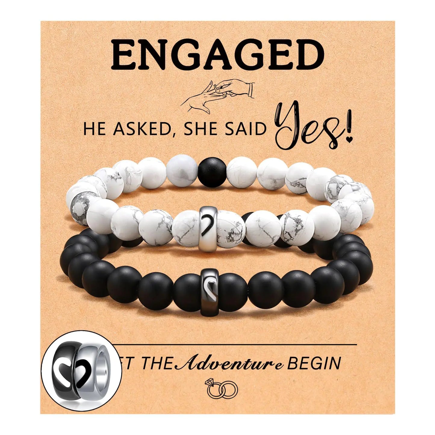 Stainless Steel Couple Bracelet with Love Lettering