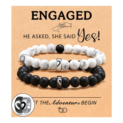 Stainless Steel Couple Bracelet with Love Lettering