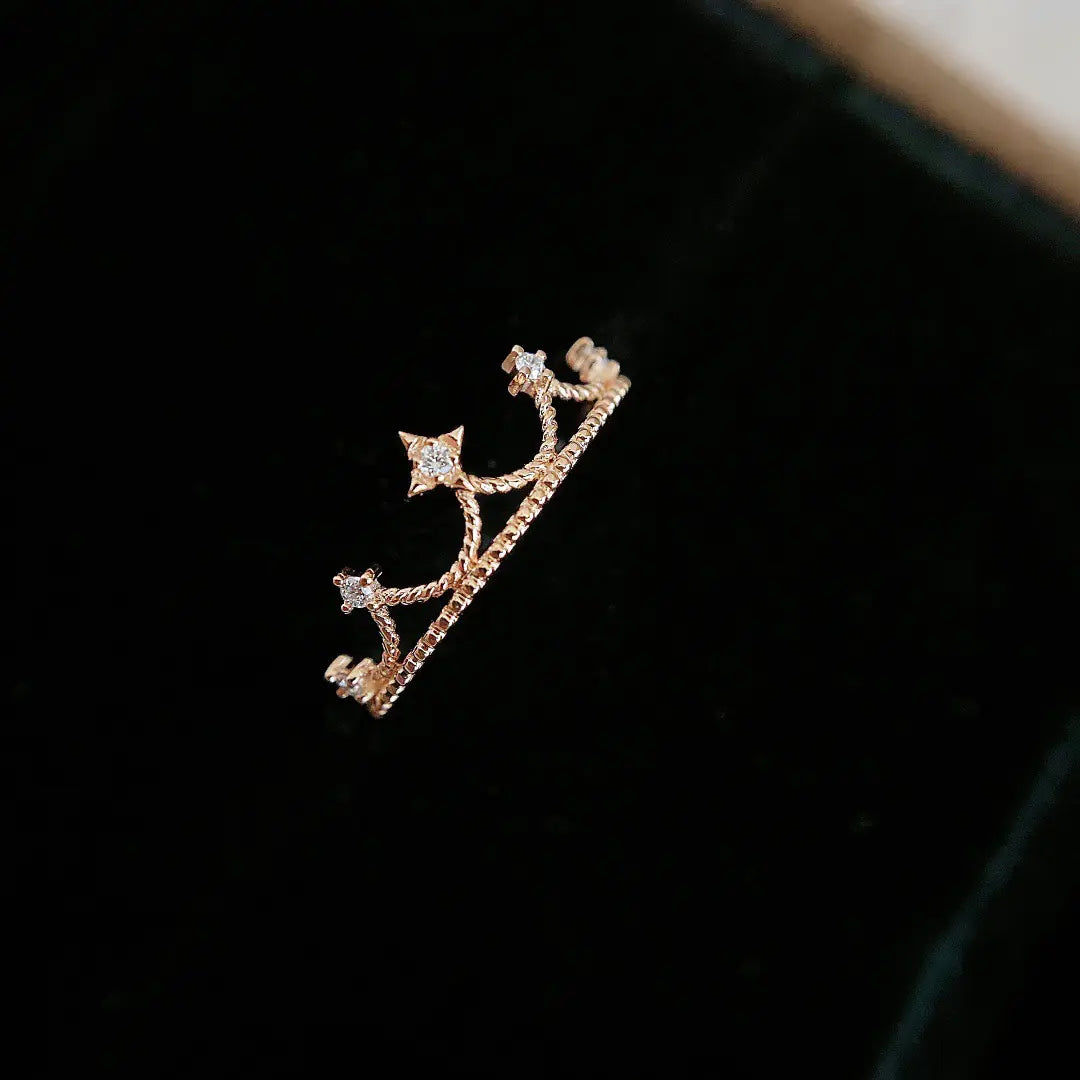 S925 Sterling Silver Gold Plated Simple Finger Ring