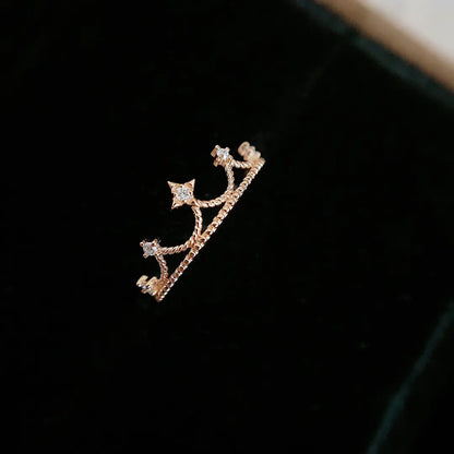 S925 Sterling Silver Gold Plated Simple Finger Ring