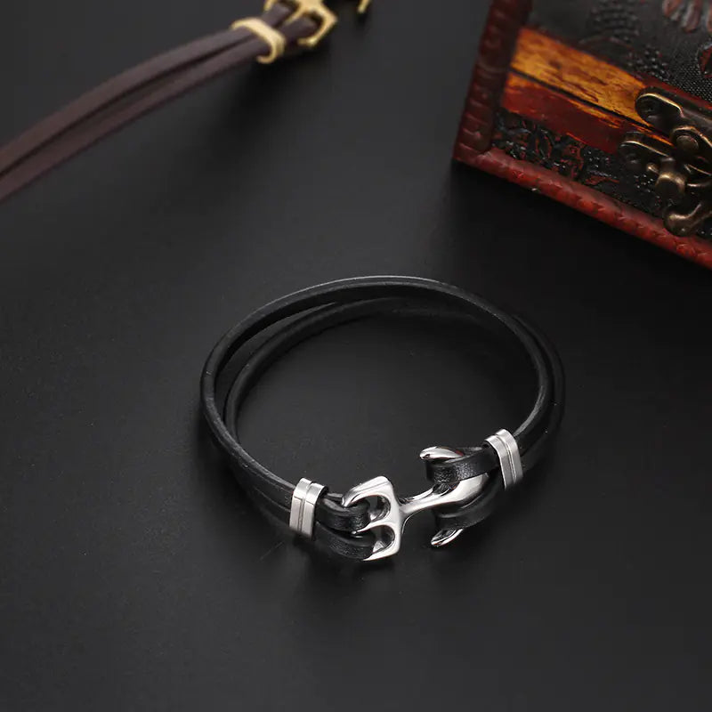 Stylish Vintage Multi-Layer Handmade Leather Bracelet