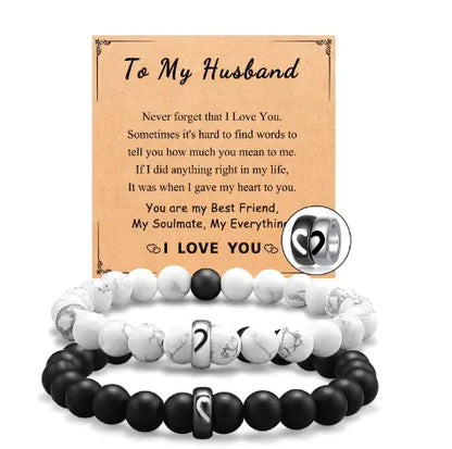 Stainless Steel Couple Bracelet with Love Lettering