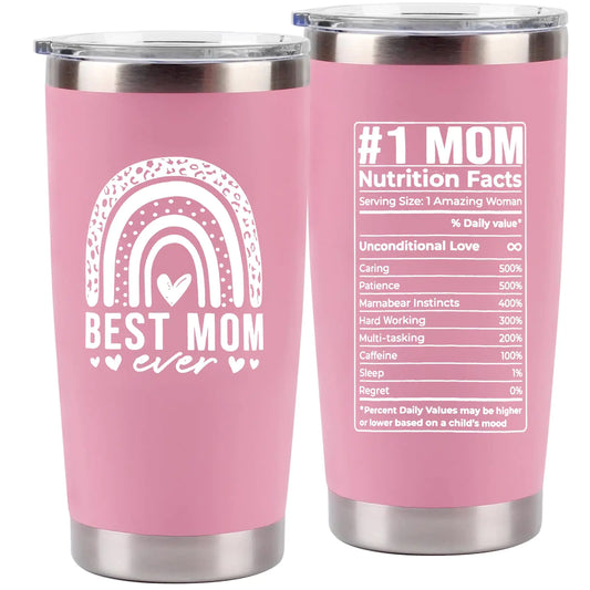 Teeglow Best Mom Gifts from Daughter Son Birthday Gifts for Mom Mothers Day Gifts Christmas Gifts for Mom Mother Gifts Mom Birthday Gifts Best Mom Ever Gifts 20 Oz Stainless Steel Tumbler