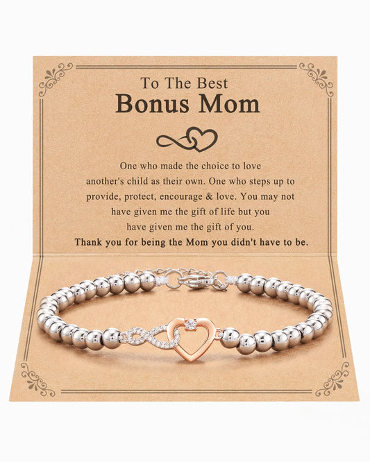 Shonyin Bonus Mom Gifts Bonus Mom Christmas Gifts for Step mom Bonus Mom Bracelet Christmas Mothers Day Valentines Day Gifts Stocking Stuffers for Women Adults 2024