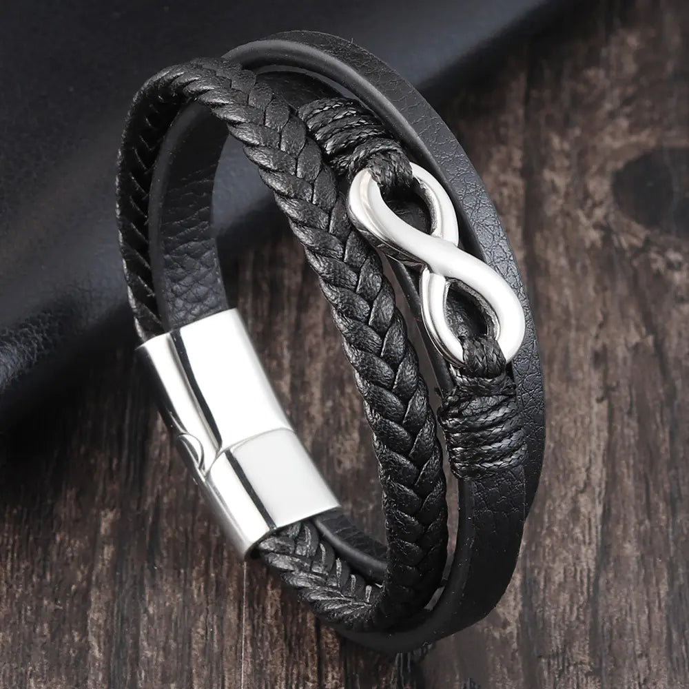 Authentic Multi-layer Hand-woven Men's Leather Bracelet