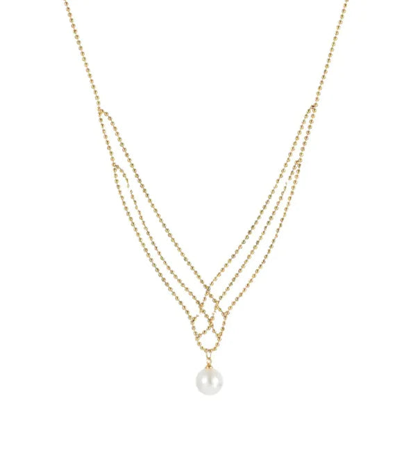 Beaded Titanium Chain Necklace