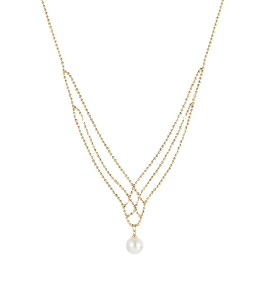 Beaded Titanium Chain Necklace