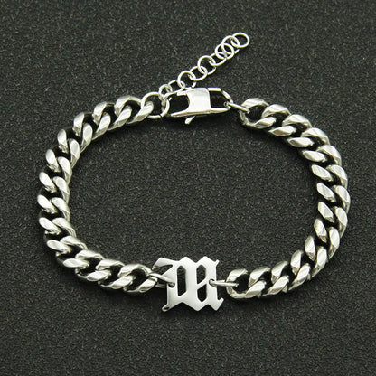 Titanium Steel Cuban Link Chain Bracelet