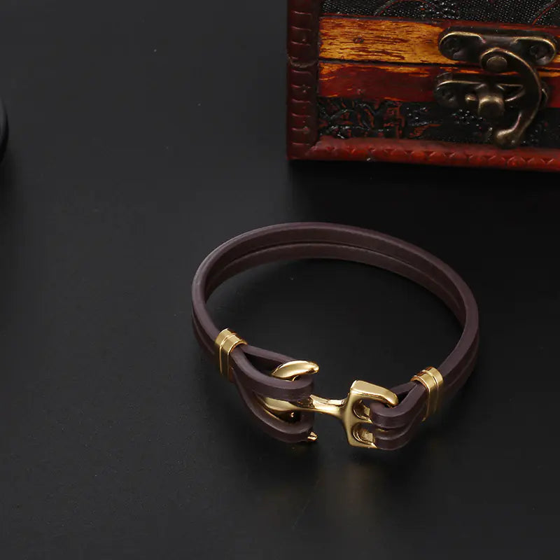 Stylish Vintage Multi-Layer Handmade Leather Bracelet