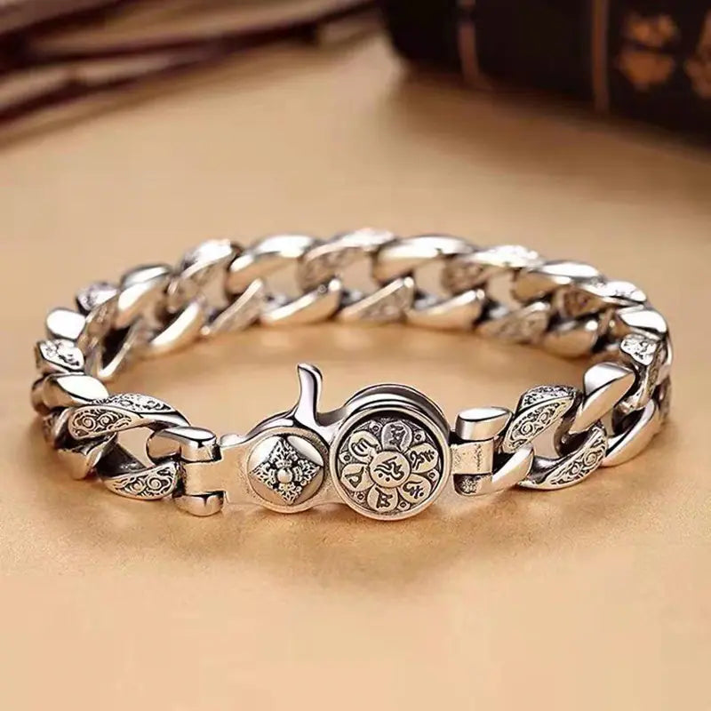 Men's Rotatable Six-Character Mantra Bracelet