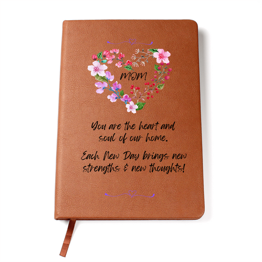 Personalized Leather Journal for Mom, Journal with Name MOM, Lined Journal, Personalized Notebook, Customized Leather Gift, Custom Leatherette Journal
