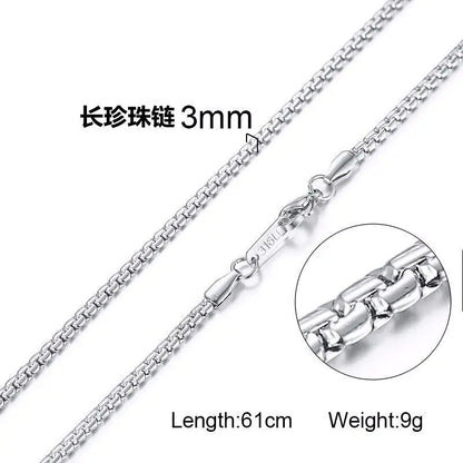 Trendy Gold Titanium Steel Chain Necklace for Men