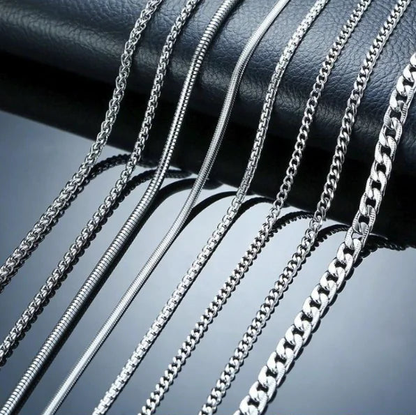 Trendy Gold Titanium Steel Chain Necklace for Men