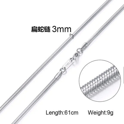 Trendy Gold Titanium Steel Chain Necklace for Men