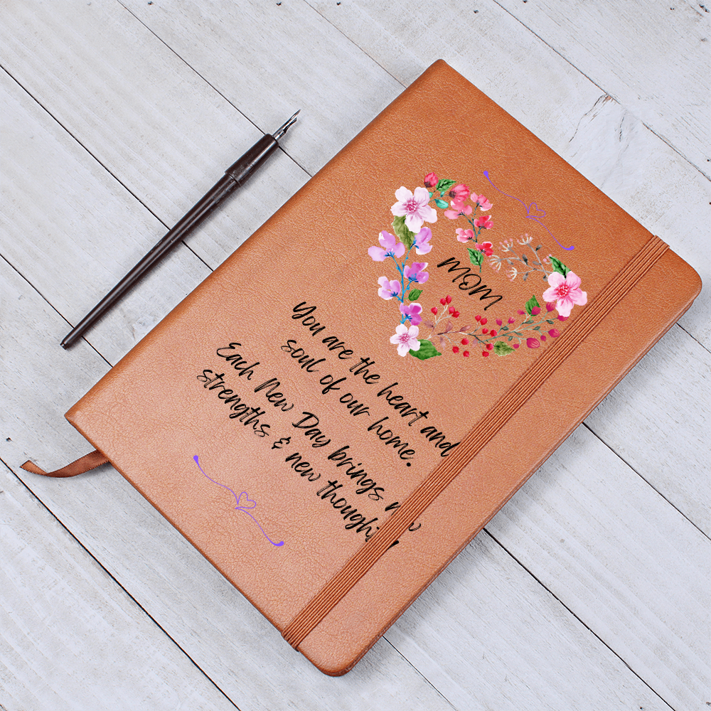 Personalized Leather Journal for Mom, Journal with Name MOM, Lined Journal, Personalized Notebook, Customized Leather Gift, Custom Leatherette Journal