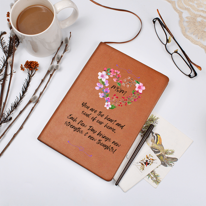 Personalized Leather Journal for Mom, Journal with Name MOM, Lined Journal, Personalized Notebook, Customized Leather Gift, Custom Leatherette Journal