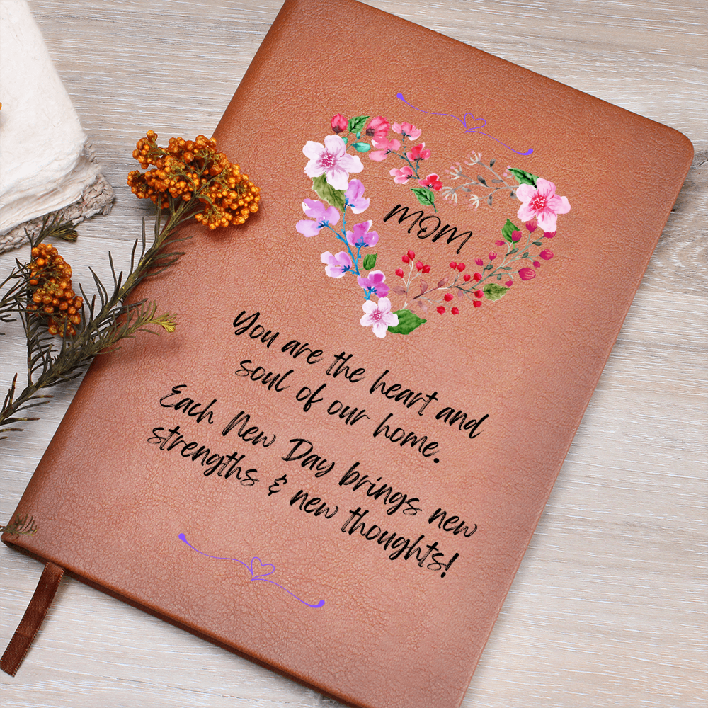 Personalized Leather Journal for Mom, Journal with Name MOM, Lined Journal, Personalized Notebook, Customized Leather Gift, Custom Leatherette Journal