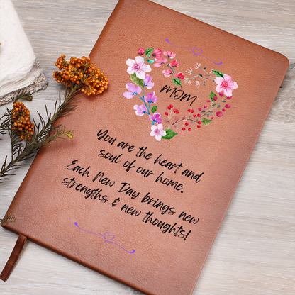 Personalized Leather Journal for Mom, Journal with Name MOM, Lined Journal, Personalized Notebook, Customized Leather Gift, Custom Leatherette Journal