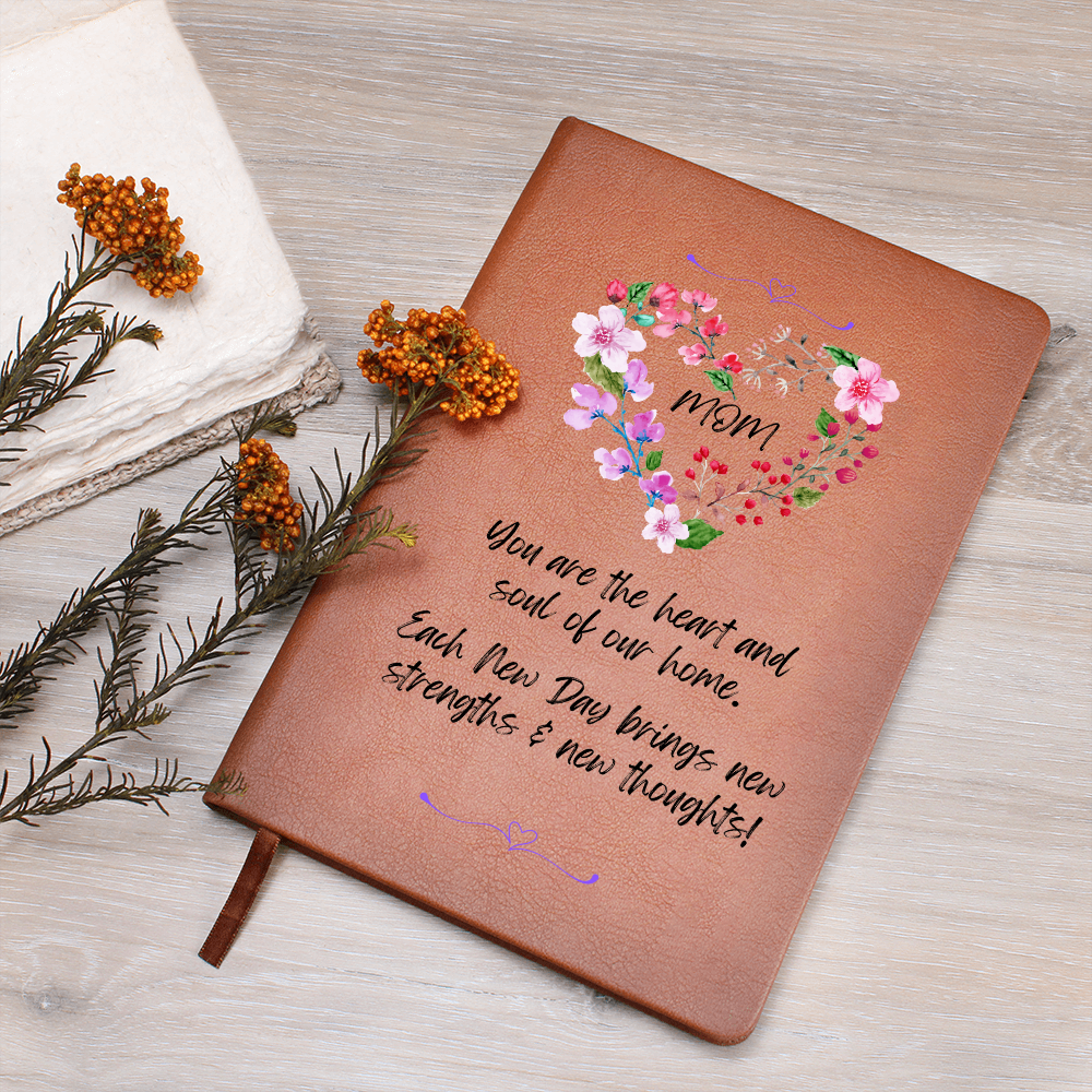 Personalized Leather Journal for Mom, Journal with Name MOM, Lined Journal, Personalized Notebook, Customized Leather Gift, Custom Leatherette Journal