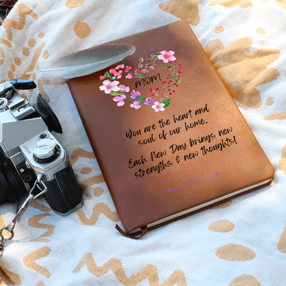 Personalized Leather Journal for Mom, Journal with Name MOM, Lined Journal, Personalized Notebook, Customized Leather Gift, Custom Leatherette Journal