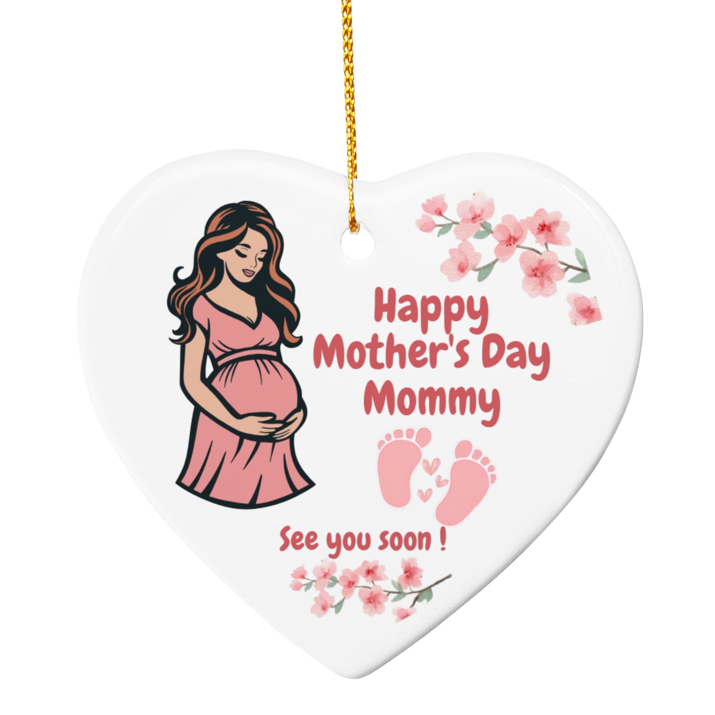 Mom to Be Ornament - First Mothers Day Gift from Baby Bump  girl- Mother to Be Gift from Baby girl - Expecting Mothers Day Gift baby girl - Pregnancy Ornament for baby girl