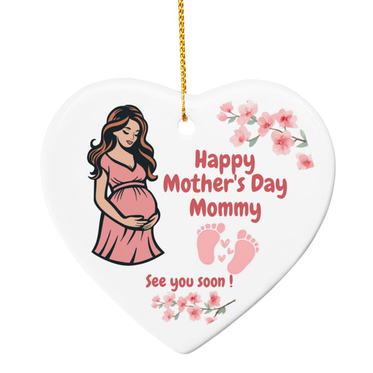 Mom to Be Ornament - First Mothers Day Gift from Baby Bump  girl- Mother to Be Gift from Baby girl - Expecting Mothers Day Gift baby girl - Pregnancy Ornament for baby girl