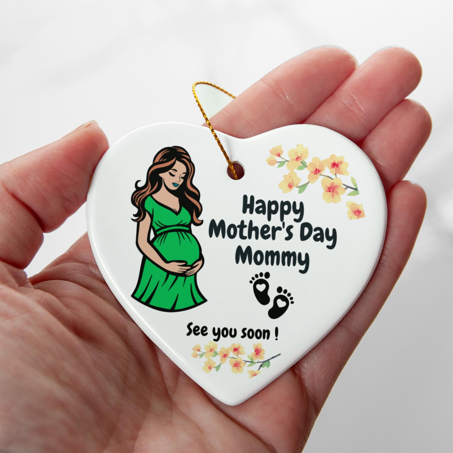 Mom to Be Ornament - First Mothers Day Gift from Baby Bump - Mother to Be Gift from Baby - Expecting Mothers Day Gift - Pregnancy Ornament
