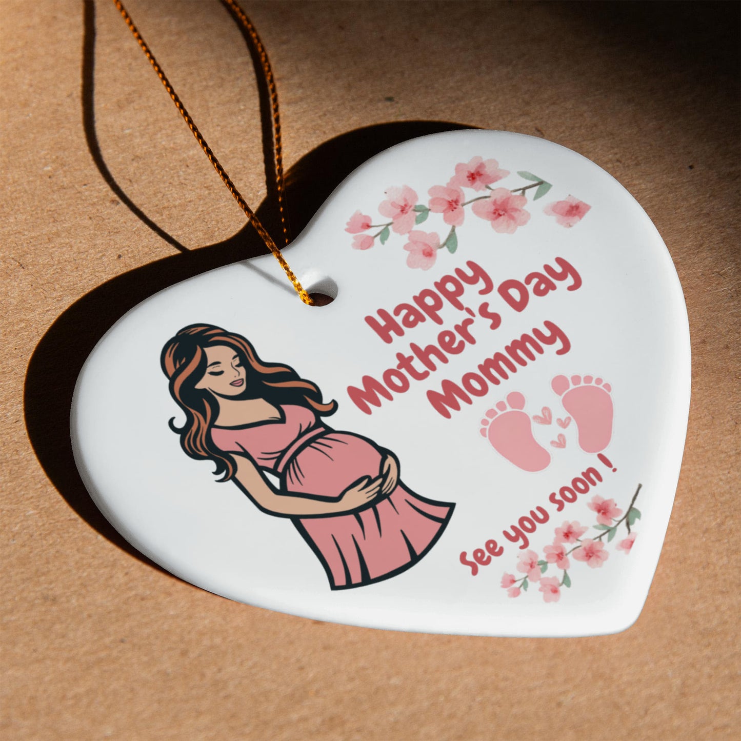 Mom to Be Ornament - First Mothers Day Gift from Baby Bump  girl- Mother to Be Gift from Baby girl - Expecting Mothers Day Gift baby girl - Pregnancy Ornament for baby girl