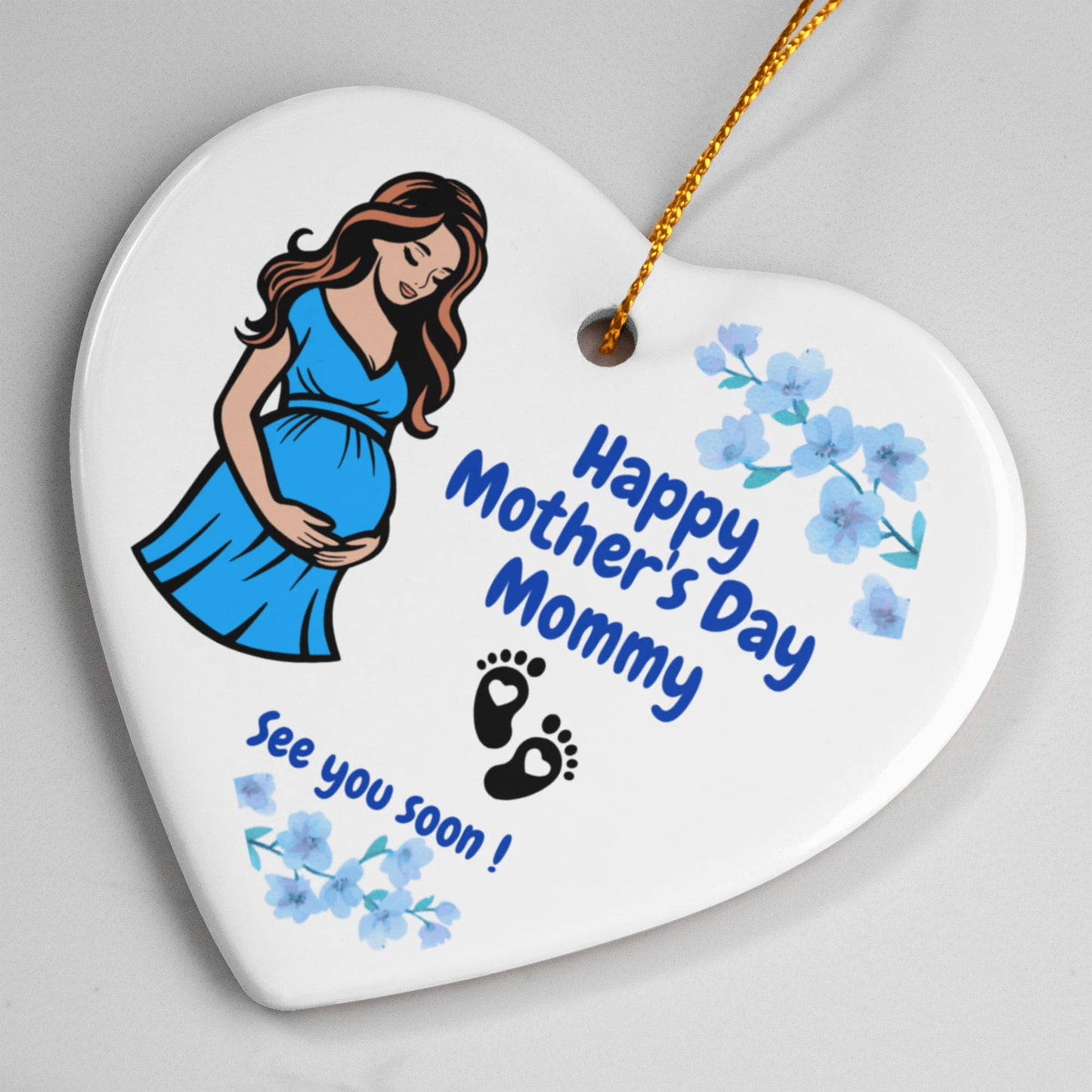 Mom to Be Ornament - First Mothers Day Gift from Baby Bump boy - Mother to Be Gift from Baby boy- Expecting Mothers Day Gift baby boy - Pregnancy Ornament boy