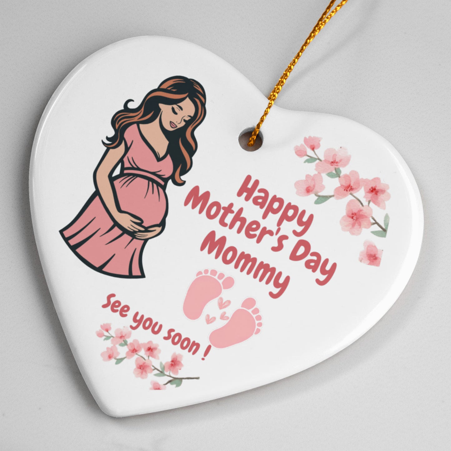 Mom to Be Ornament - First Mothers Day Gift from Baby Bump  girl- Mother to Be Gift from Baby girl - Expecting Mothers Day Gift baby girl - Pregnancy Ornament for baby girl