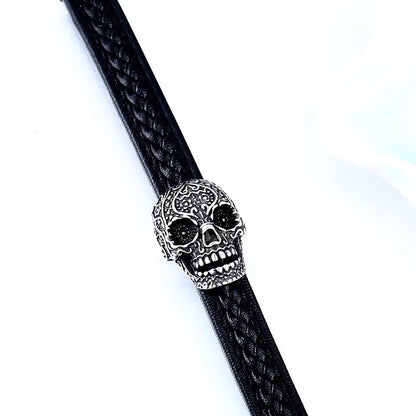Beier Punk Titanium Steel Skull Bracelet for Men